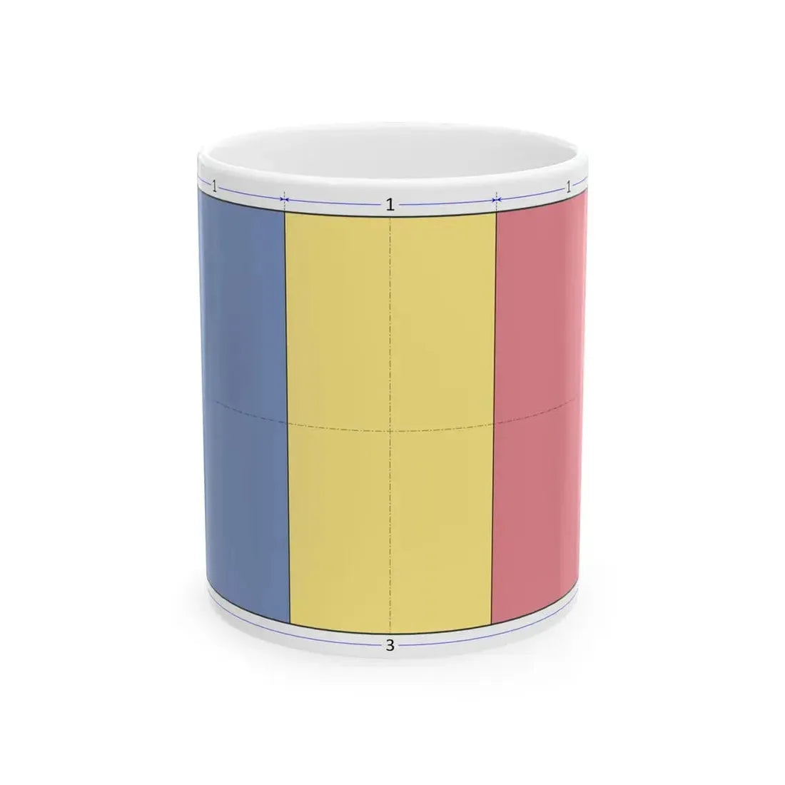 Flag of Romania construction sheet (Oman) White Coffee Mug 11oz - Go Mug Yourself