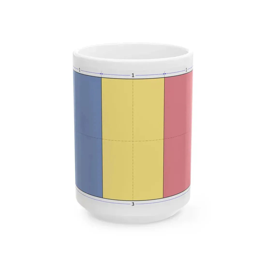 Flag of Romania construction sheet (Oman) White Coffee Mug 15oz - Go Mug Yourself