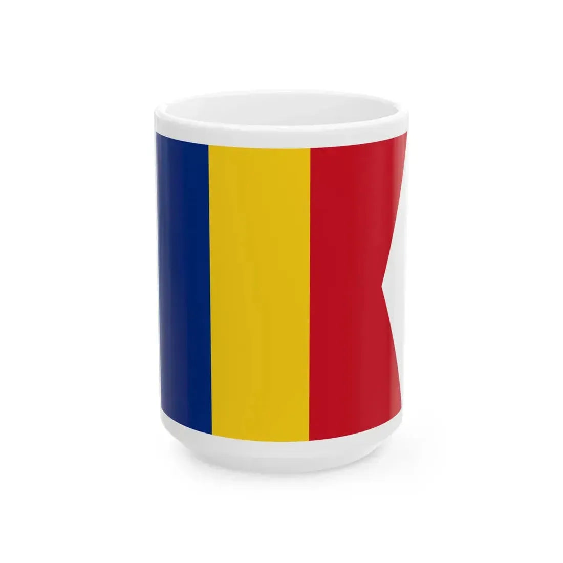 Flag of Romanian Captain or Commander 1939 (Oman) White Coffee Mug 15oz - Go Mug Yourself