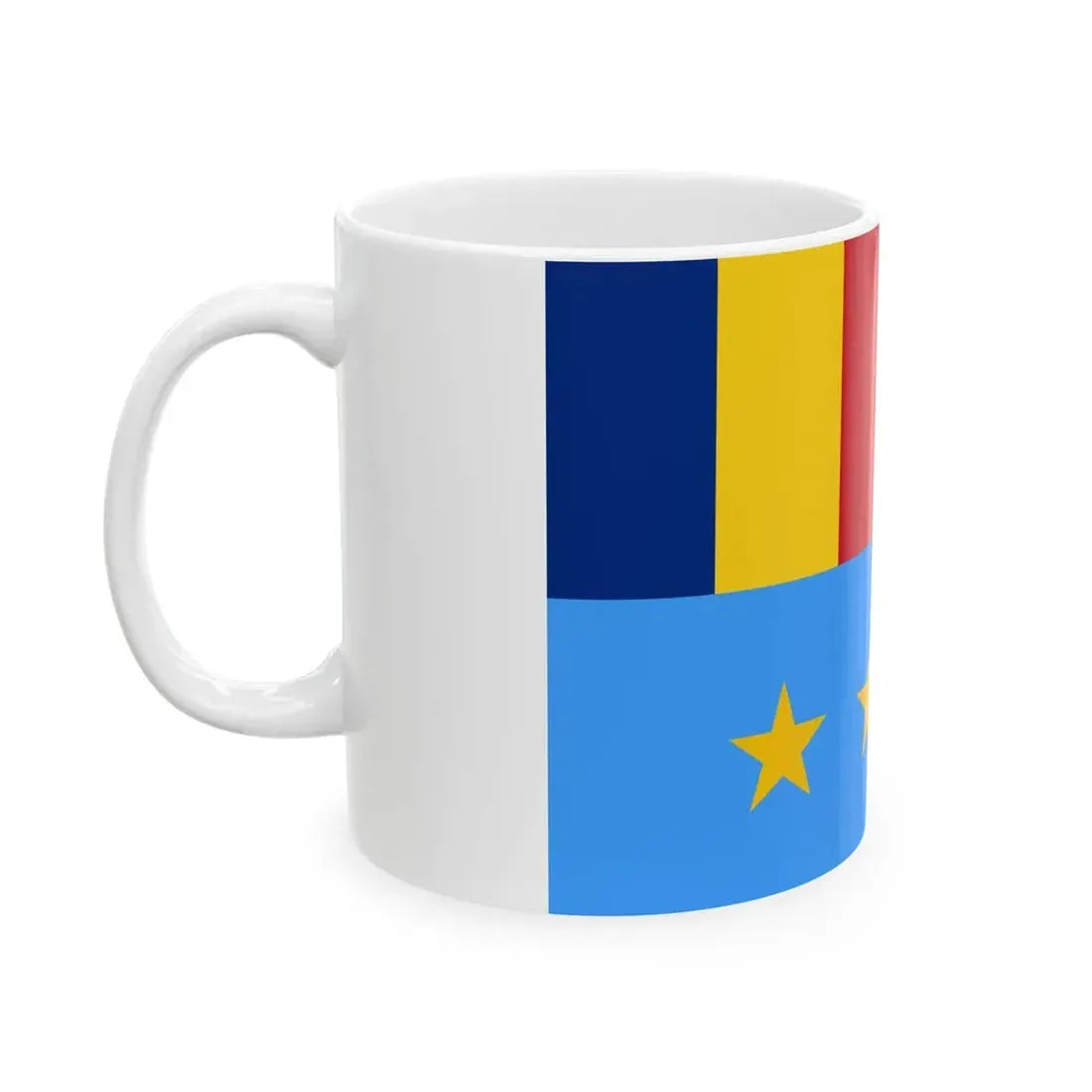 Flag of Romanian Chief of Naval Staff (Oman) White Coffee Mug - Go Mug Yourself