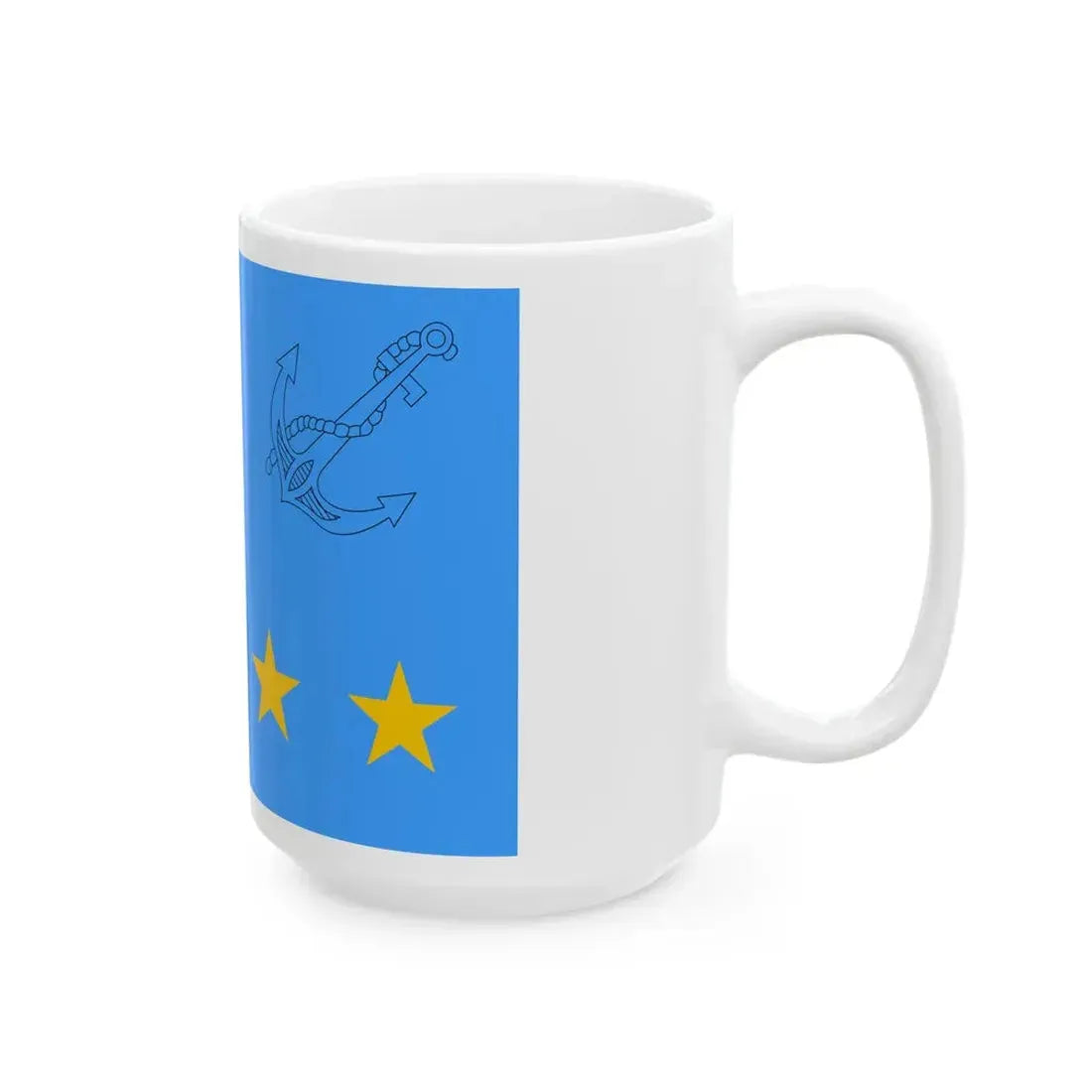 Flag of Romanian Chief of Naval Staff (Oman) White Coffee Mug - Go Mug Yourself
