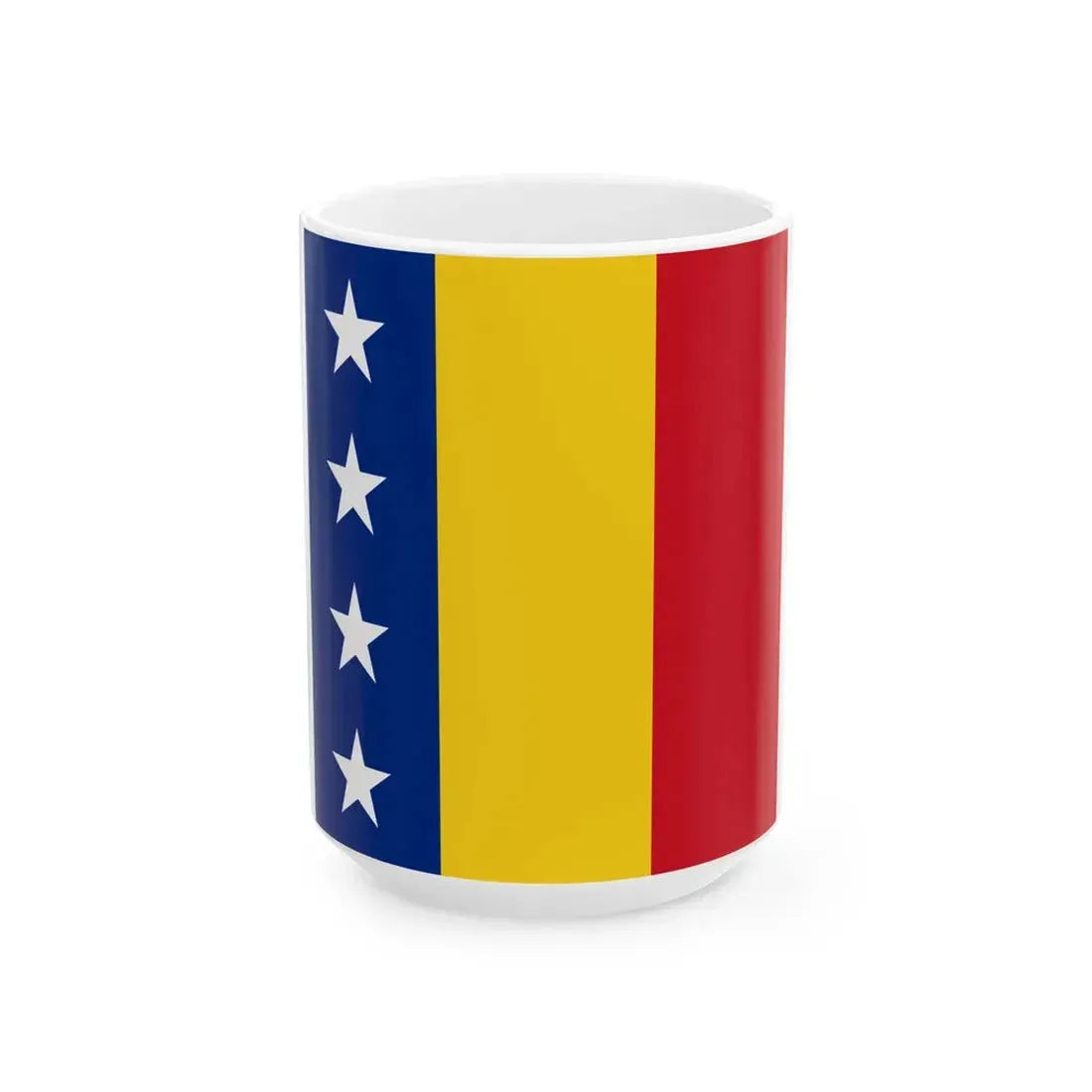 Flag of Romanian Chief of the General Staff (Oman) White Coffee Mug 15oz - Go Mug Yourself
