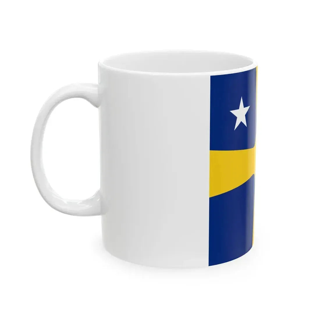 Flag of Romanian Commander of the Navy as Rear Admiral WWII (Oman) White Coffee Mug - Go Mug Yourself
