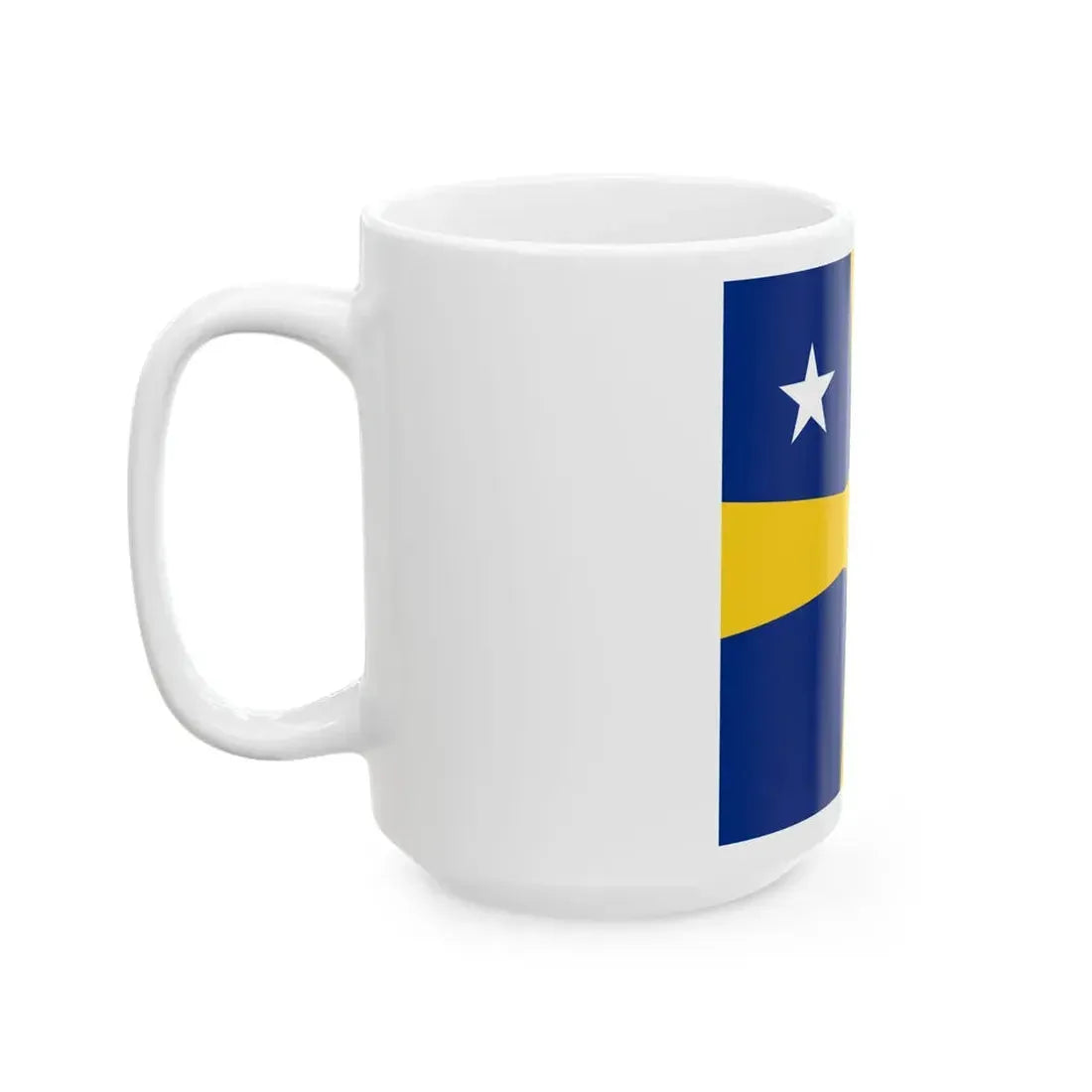 Flag of Romanian Commander of the Navy as Rear Admiral WWII (Oman) White Coffee Mug - Go Mug Yourself