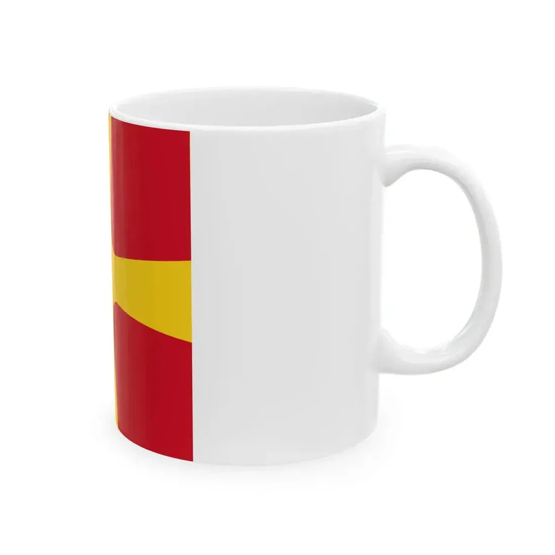 Flag of Romanian Commodore as chief of flotilla-division WWII (Oman) White Coffee Mug - Go Mug Yourself