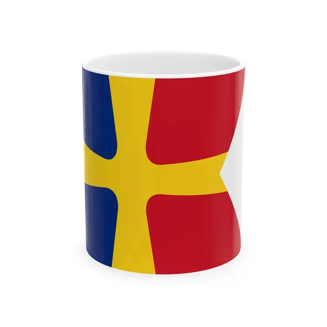 Flag of Romanian Commodore as Commander of a small unit WWII (Oman) White Coffee Mug 11oz - Go Mug Yourself