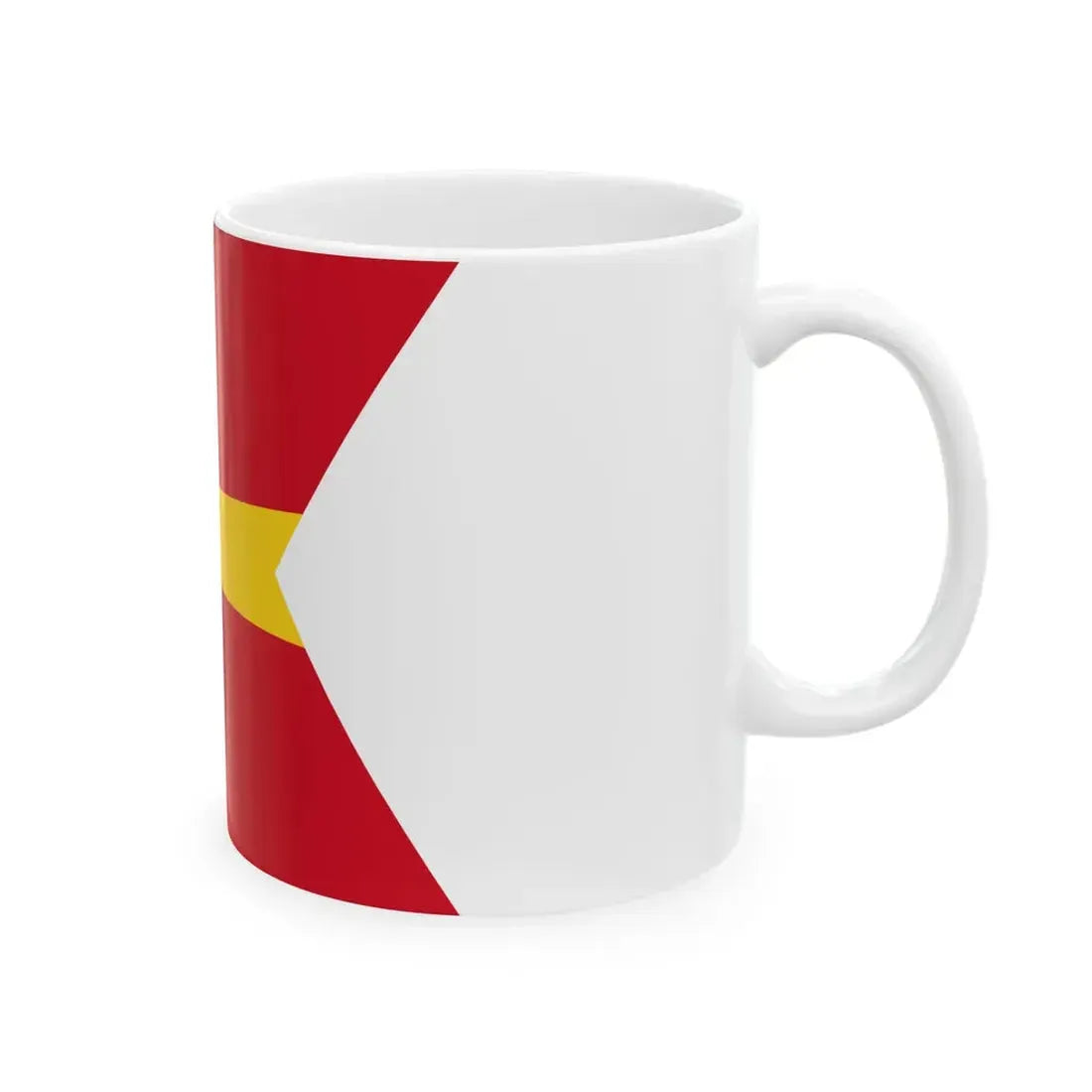 Flag of Romanian Commodore as Commander of a small unit WWII (Oman) White Coffee Mug - Go Mug Yourself