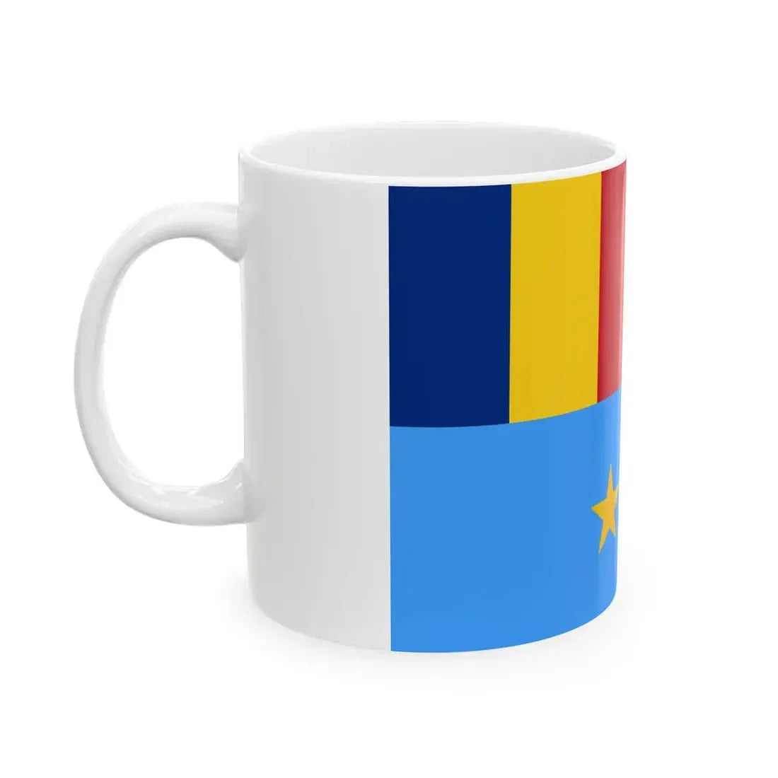 Flag of Romanian Fleet or Flotilla Commander (Oman) White Coffee Mug - Go Mug Yourself