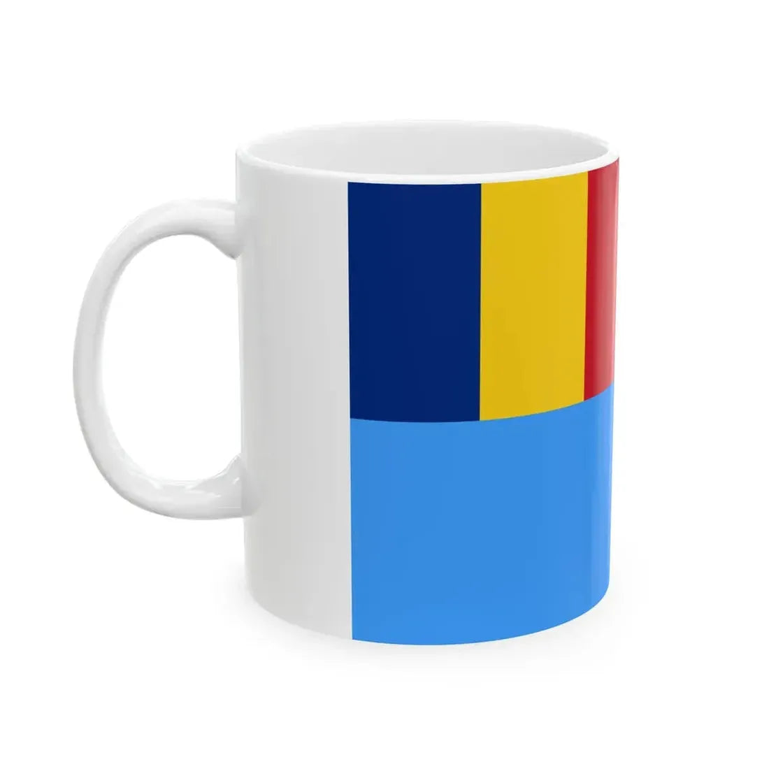 Flag of Romanian Major Naval Unit Commander (Oman) White Coffee Mug - Go Mug Yourself