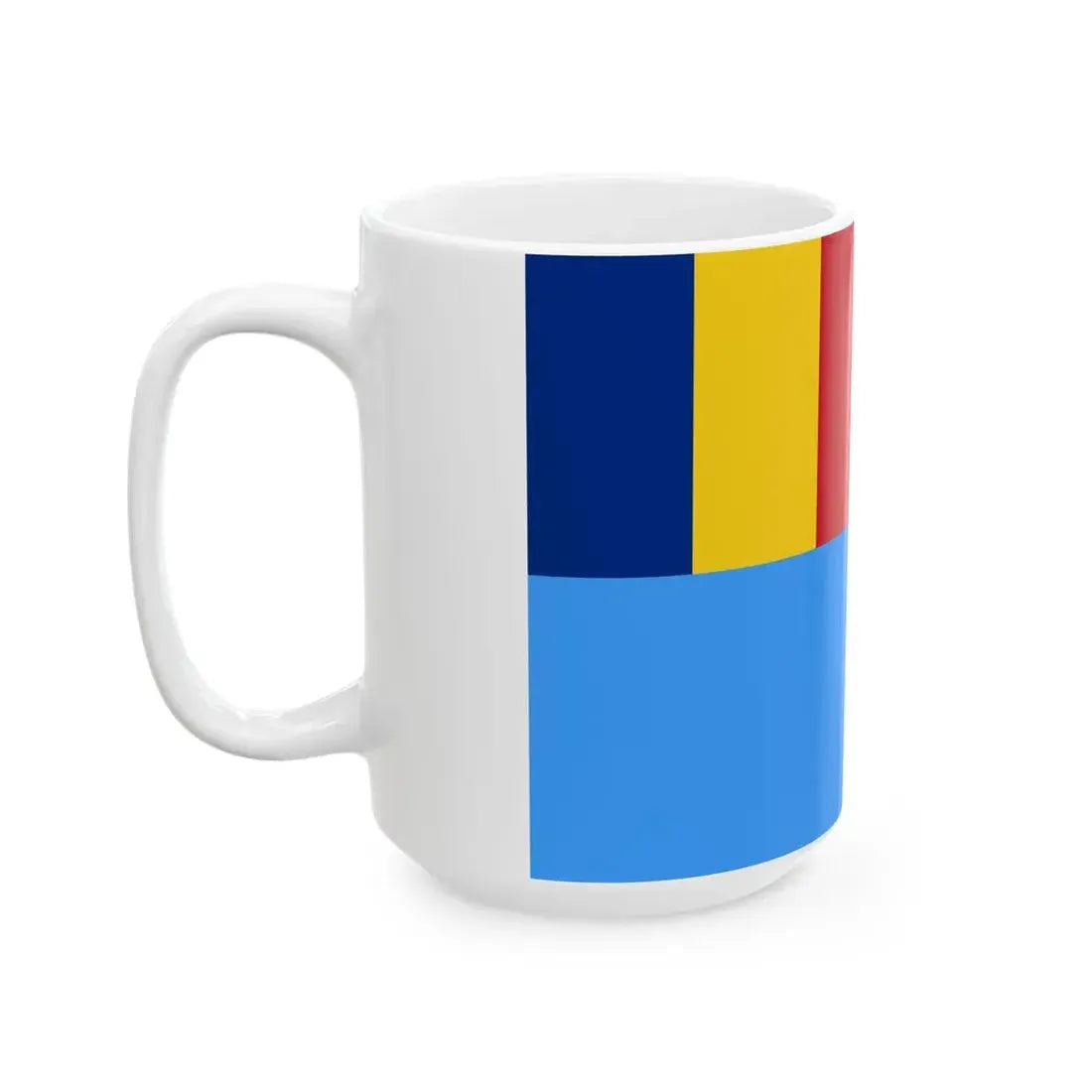 Flag of Romanian Major Naval Unit Commander (Oman) White Coffee Mug - Go Mug Yourself