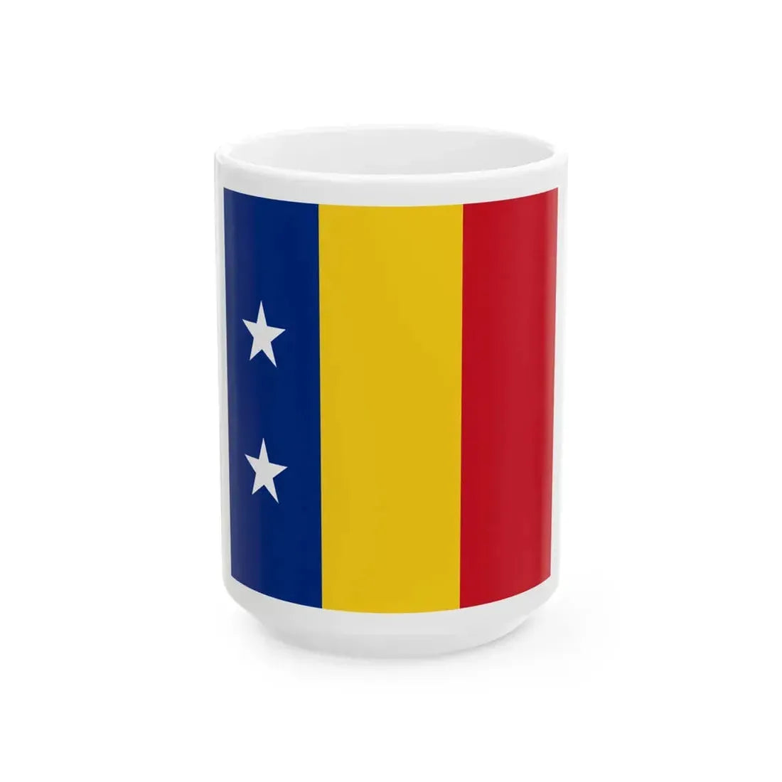 Flag of Romanian Vice admiral 1939 (Oman) White Coffee Mug 15oz - Go Mug Yourself