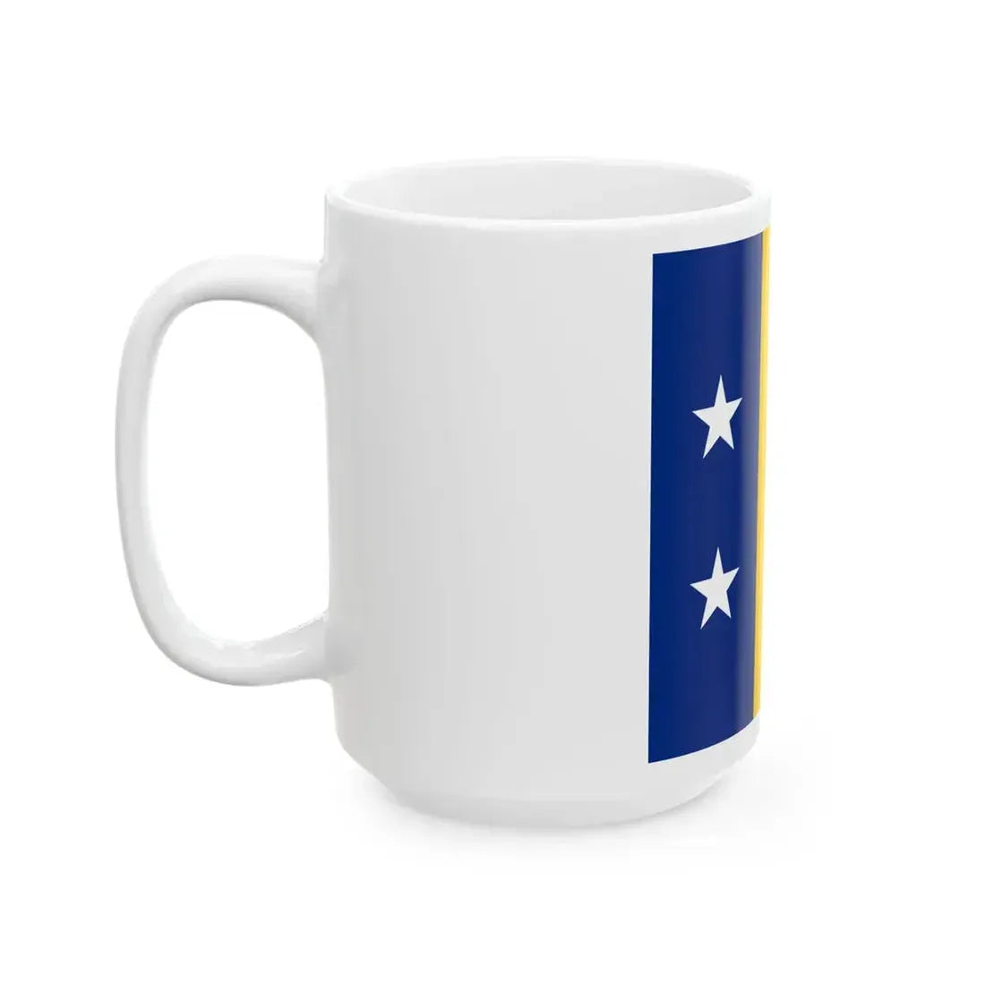 Flag of Romanian Vice admiral 1939 (Oman) White Coffee Mug - Go Mug Yourself