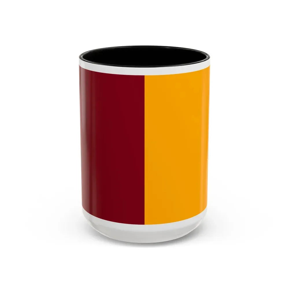 Flag of Rome Italy - Accent Coffee Mug 15oz Black - Go Mug Yourself