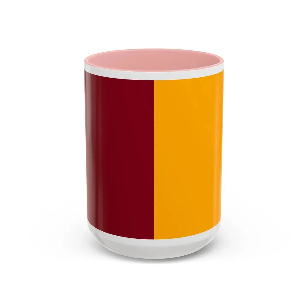 Flag of Rome Italy - Accent Coffee Mug 15oz Pink - Go Mug Yourself