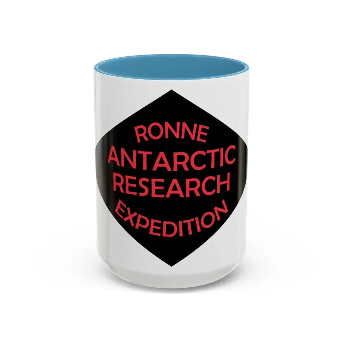 Flag of Ronne Antarctic Research Expedition - Accent Coffee Mug 15oz Light Blue - Go Mug Yourself