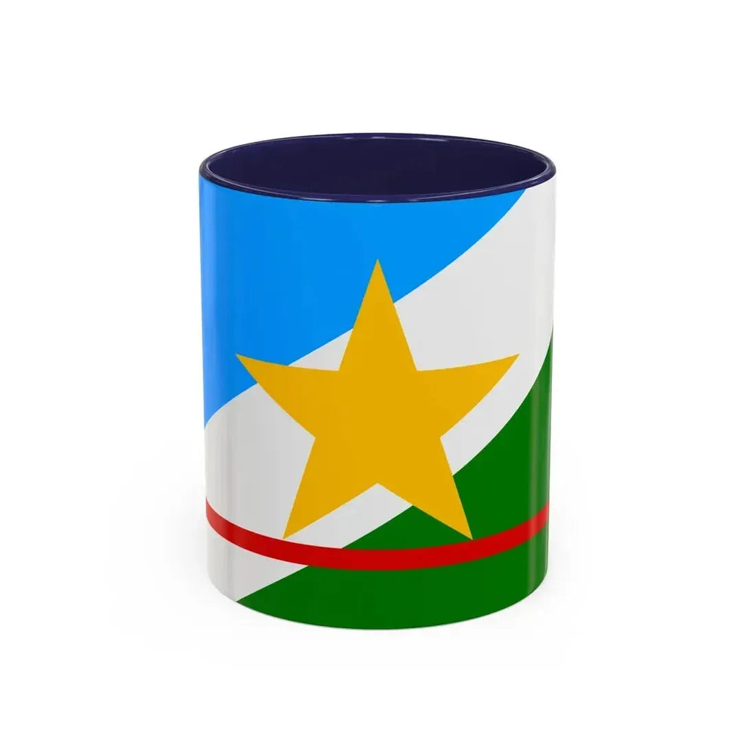 Flag of Roraima Brazil - Accent Coffee Mug 11oz Navy - Go Mug Yourself