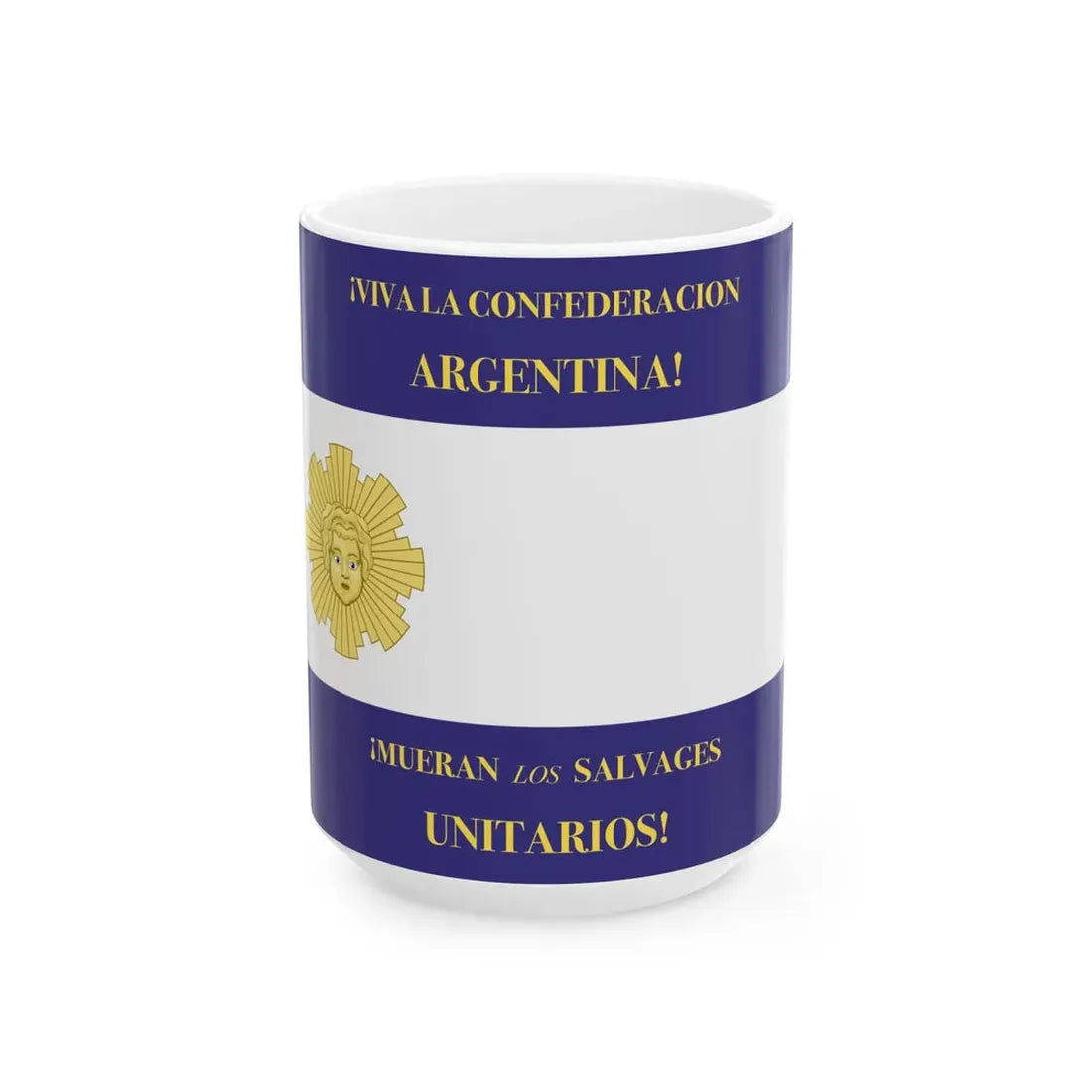 Flag of Rosas (Argentina) White Coffee Mug 15oz - Go Mug Yourself