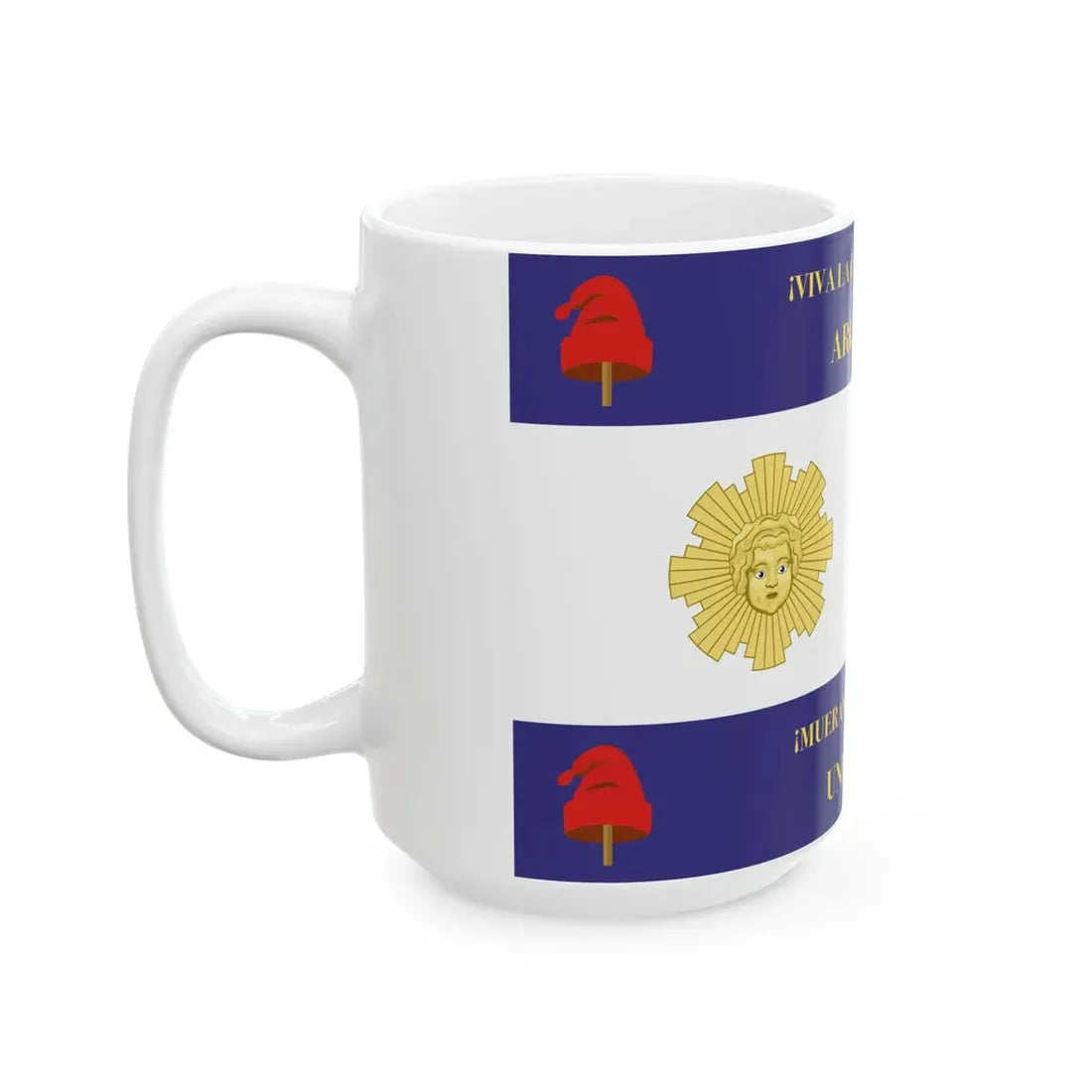 Flag of Rosas (Argentina) White Coffee Mug - Go Mug Yourself
