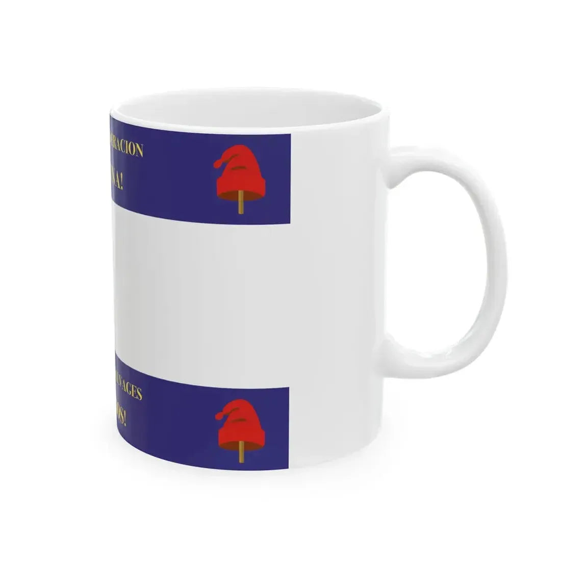 Flag of Rosas Variant (Argentina) White Coffee Mug - Go Mug Yourself