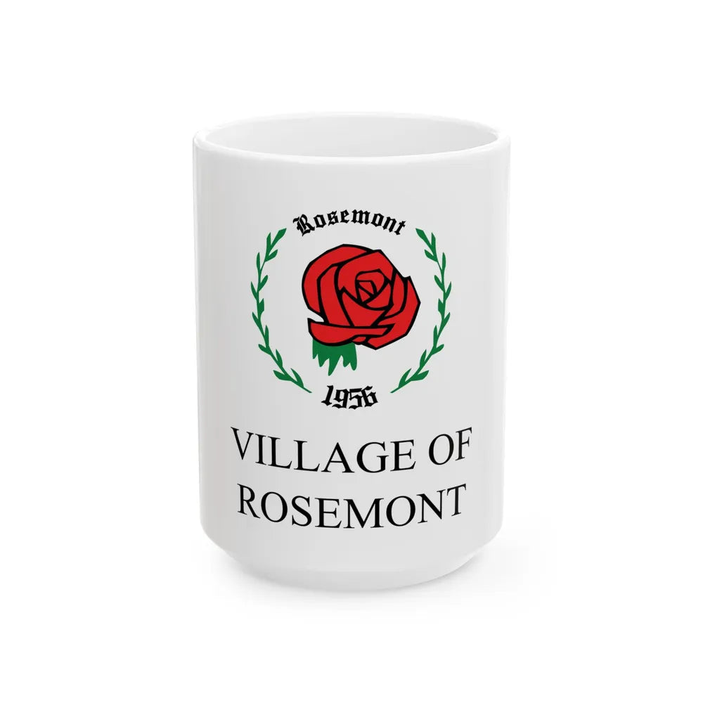 Flag of Rosemont Illinois (United States) White Coffee Mug 15oz - Go Mug Yourself