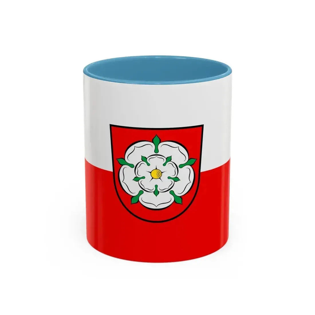 Flag of Rosenheim 2 Germany - Accent Coffee Mug 11oz Light Blue - Go Mug Yourself