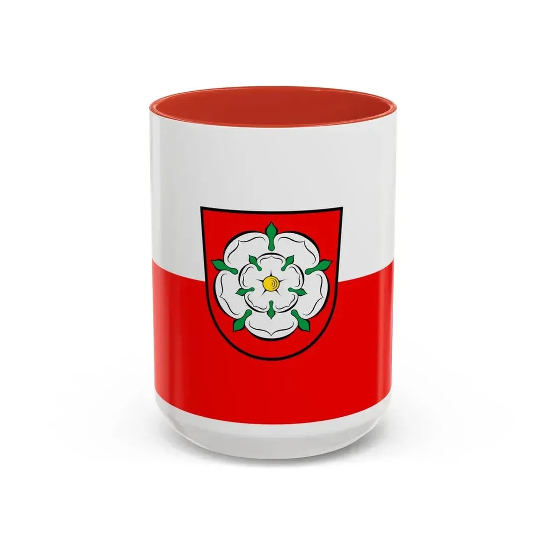 Flag of Rosenheim 2 Germany - Accent Coffee Mug 15oz Red - Go Mug Yourself