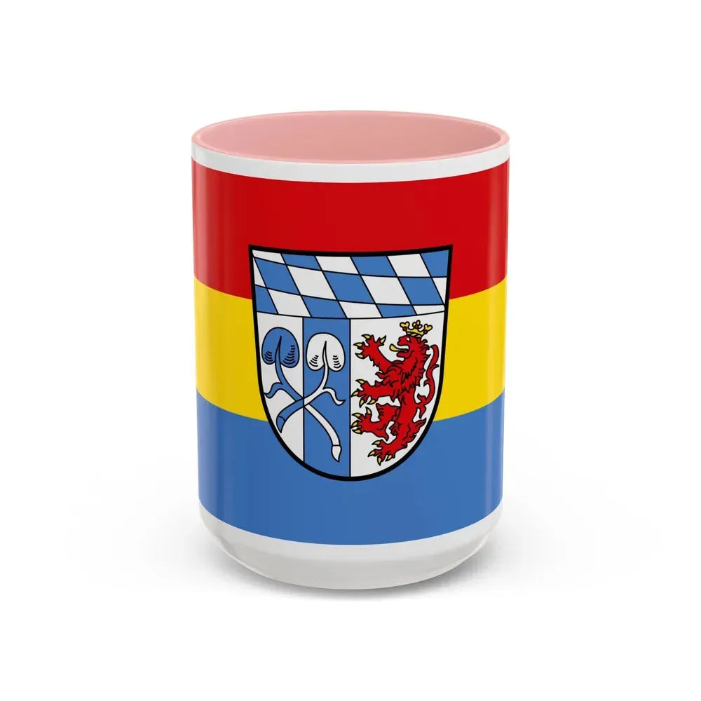Flag of Rosenheim Germany - Accent Coffee Mug 15oz Pink - Go Mug Yourself