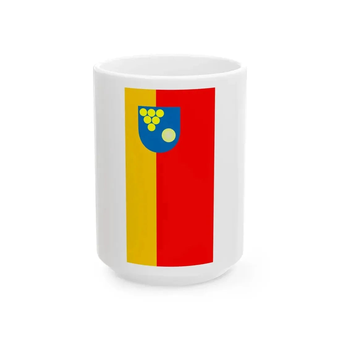 Flag of Rosoman Municipality (North Macedonia) White Coffee Mug 15oz - Go Mug Yourself