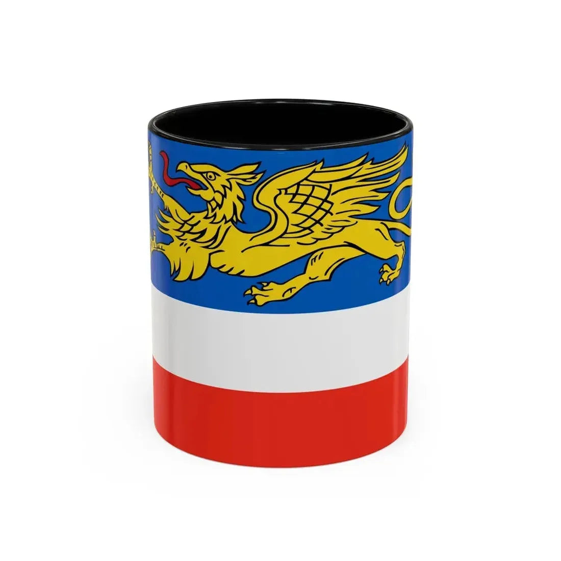 Flag of Rostock 2 Germany - Accent Coffee Mug 11oz Black - Go Mug Yourself
