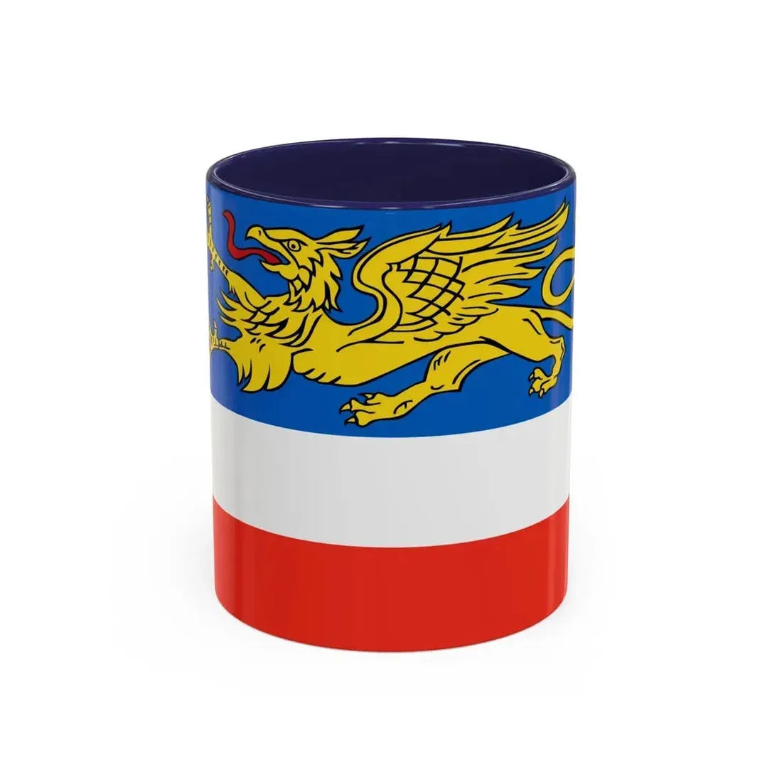 Flag of Rostock 2 Germany - Accent Coffee Mug 11oz Navy - Go Mug Yourself