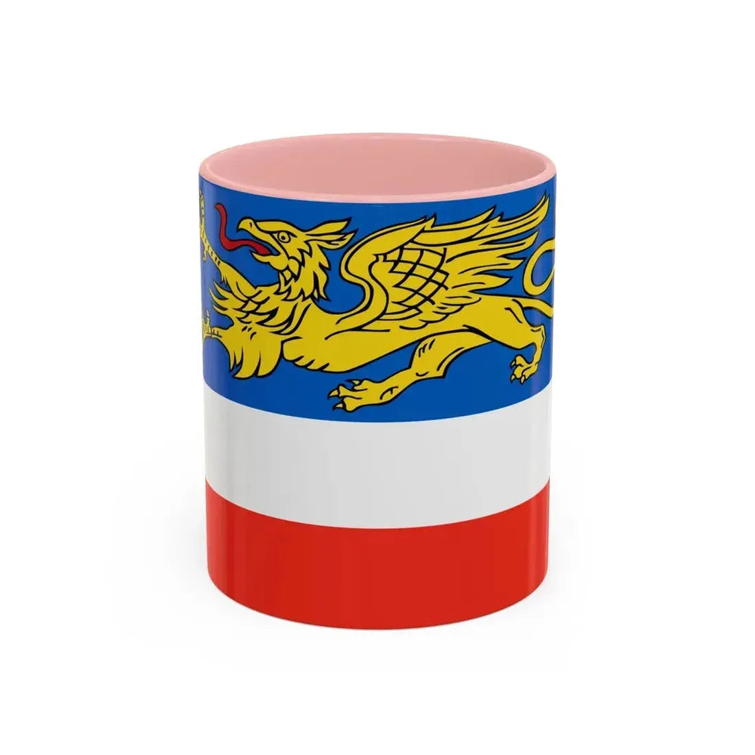 Flag of Rostock 2 Germany - Accent Coffee Mug 11oz Pink - Go Mug Yourself