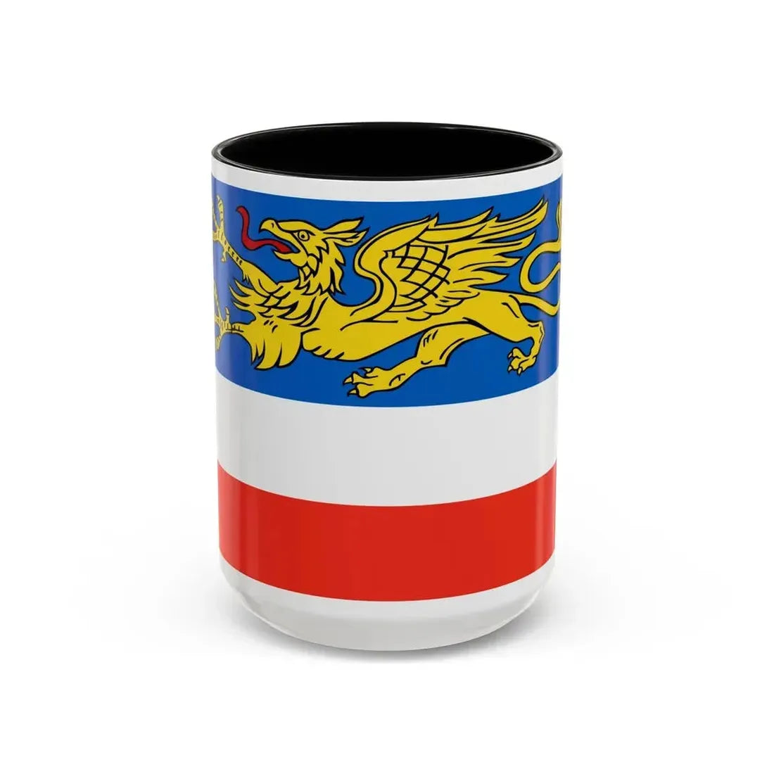Flag of Rostock 2 Germany - Accent Coffee Mug 15oz Black - Go Mug Yourself