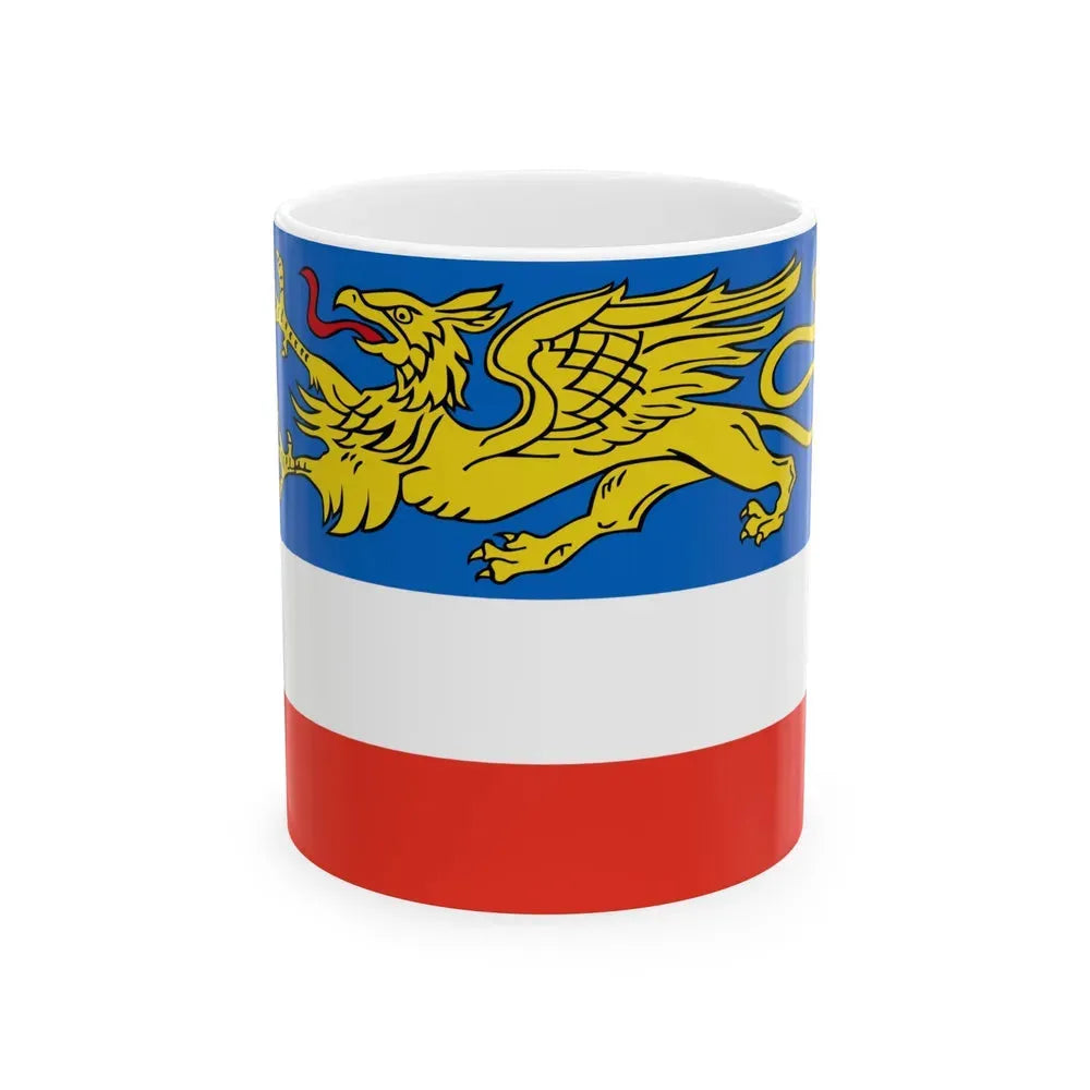 Flag of Rostock 2 Germany - White Coffee Mug 11oz - Go Mug Yourself