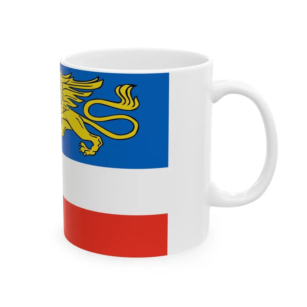 Flag of Rostock 2 Germany - White Coffee Mug - Go Mug Yourself