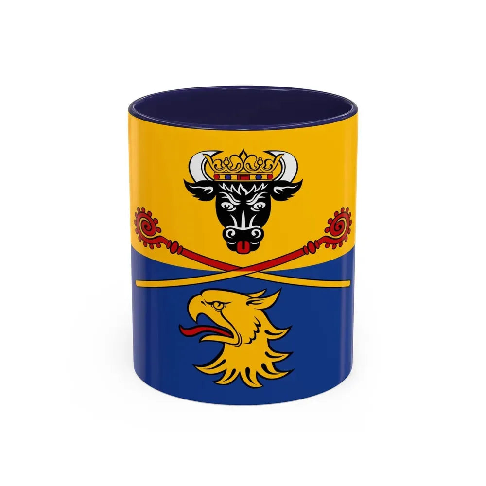 Flag of Rostock Germany - Accent Coffee Mug 11oz Navy - Go Mug Yourself