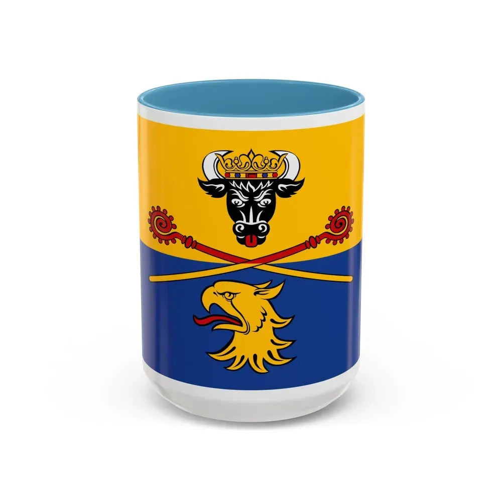 Flag of Rostock Germany - Accent Coffee Mug 15oz Light Blue - Go Mug Yourself