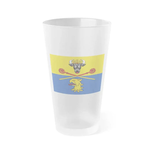 Flag of Rostock Germany - Frosted Pint Glass 16oz 16oz Frosted - Go Mug Yourself