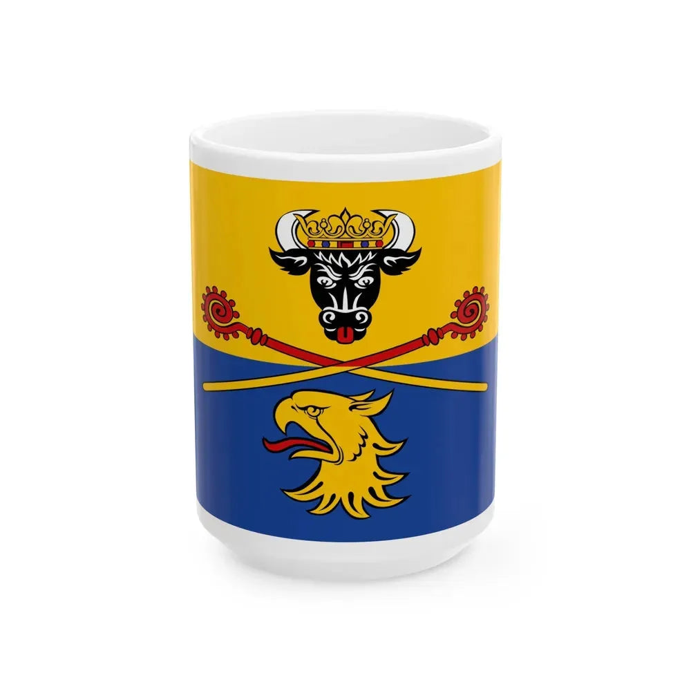 Flag of Rostock Germany - White Coffee Mug 15oz - Go Mug Yourself