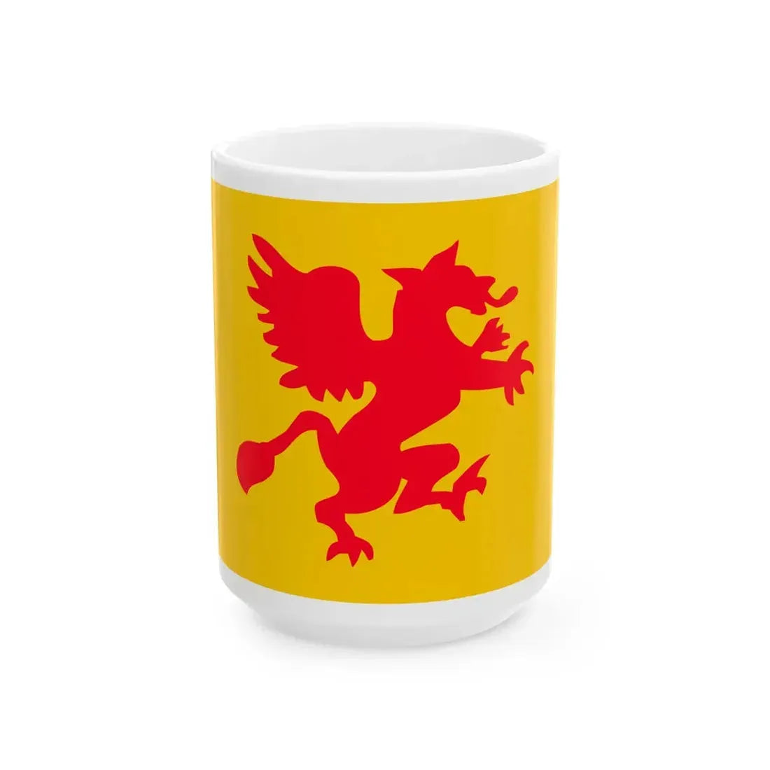 Flag of Rostock reported 1737 (Germany) White Coffee Mug 15oz - Go Mug Yourself