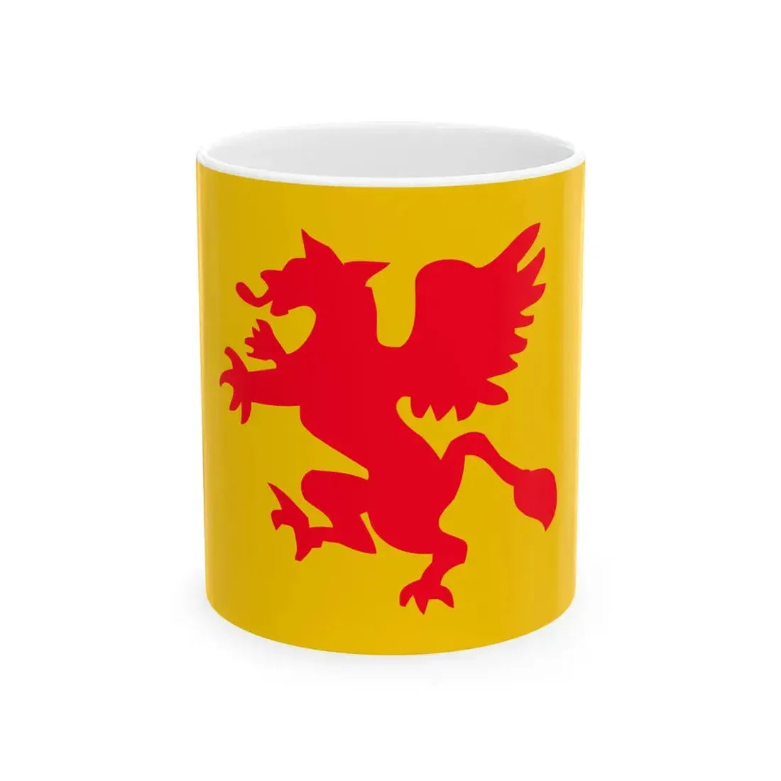 Flag of Rostock reported 1848 (Germany) White Coffee Mug 11oz - Go Mug Yourself
