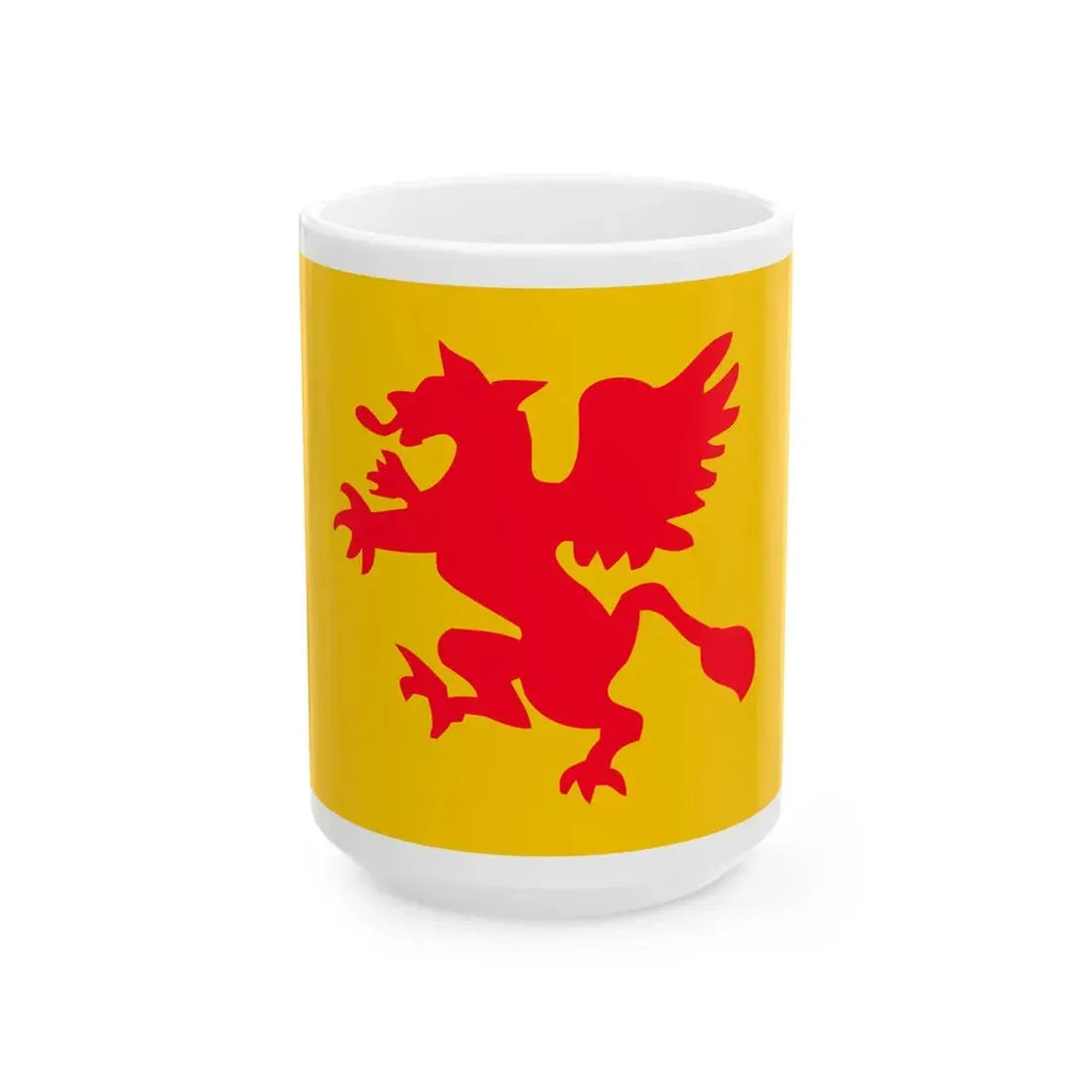 Flag of Rostock reported 1848 (Germany) White Coffee Mug 15oz - Go Mug Yourself