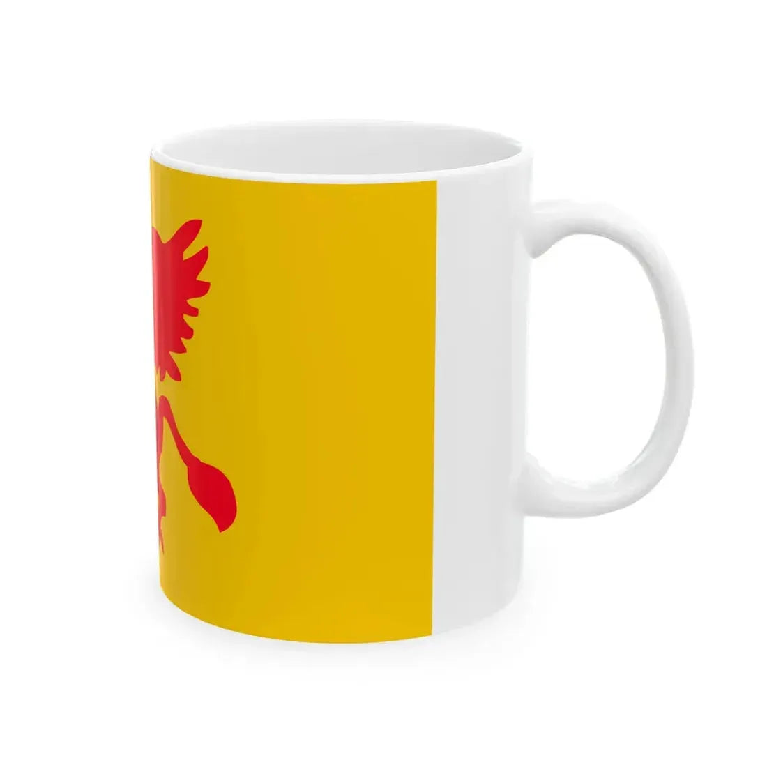 Flag of Rostock reported 1848 (Germany) White Coffee Mug - Go Mug Yourself