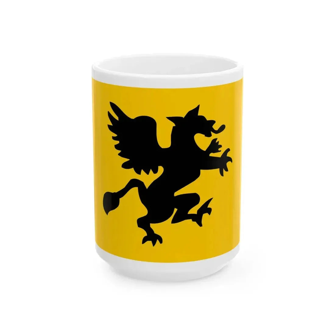 Flag of Rostock reported 19th century (Germany) White Coffee Mug 15oz - Go Mug Yourself