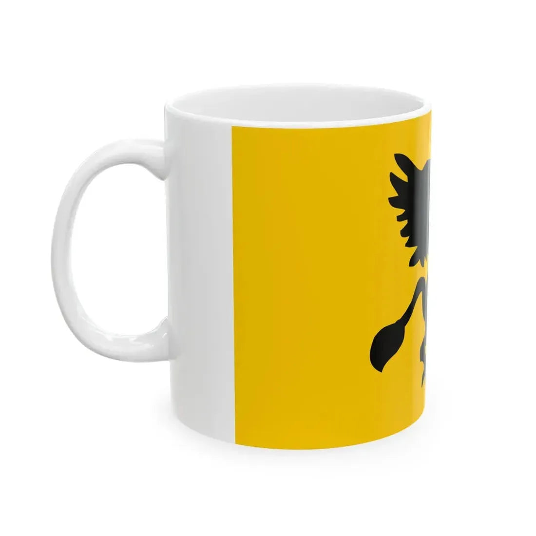 Flag of Rostock reported 19th century (Germany) White Coffee Mug - Go Mug Yourself