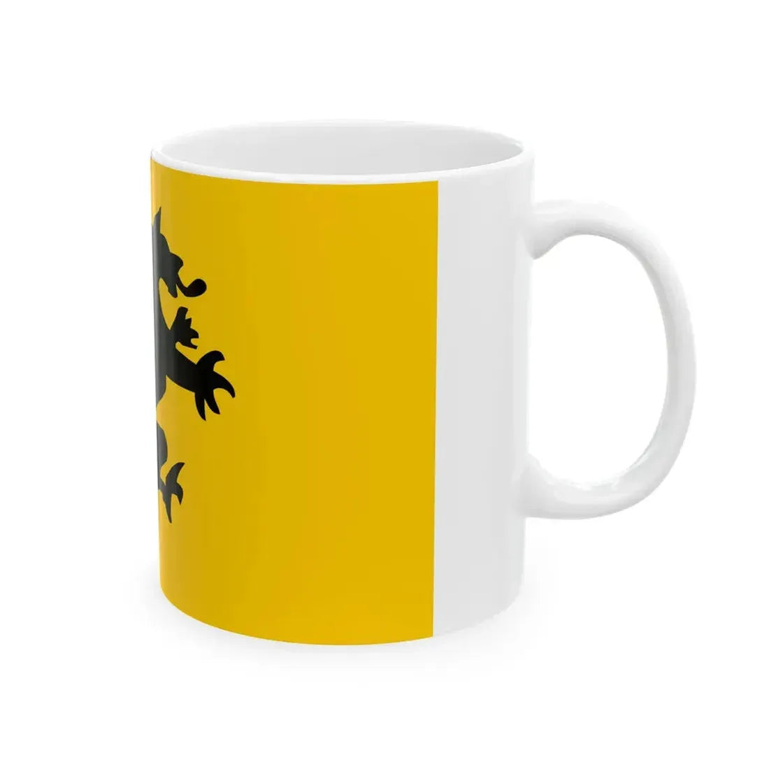 Flag of Rostock reported 19th century (Germany) White Coffee Mug - Go Mug Yourself