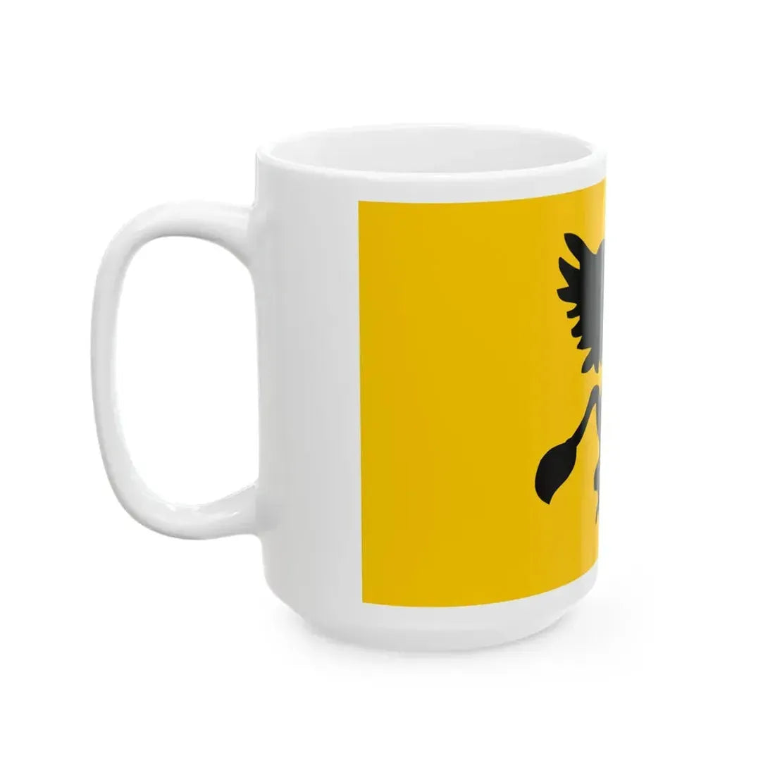 Flag of Rostock reported 19th century (Germany) White Coffee Mug - Go Mug Yourself