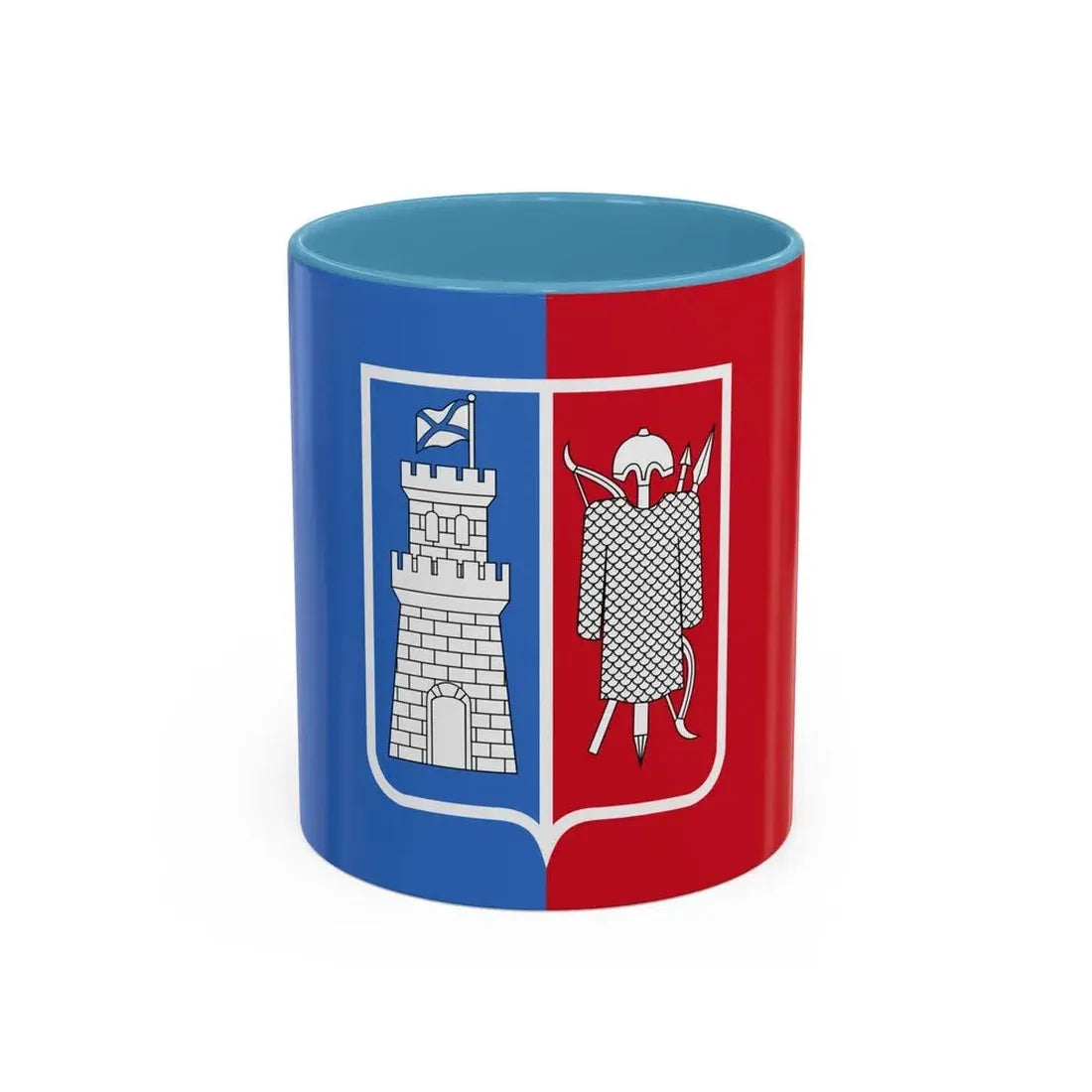 Flag of Rostov na Donu Russia - Accent Coffee Mug 11oz Light Blue - Go Mug Yourself