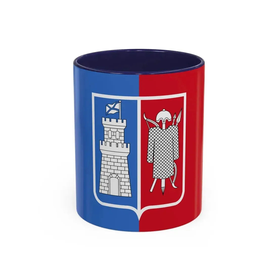 Flag of Rostov na Donu Russia - Accent Coffee Mug 11oz Navy - Go Mug Yourself