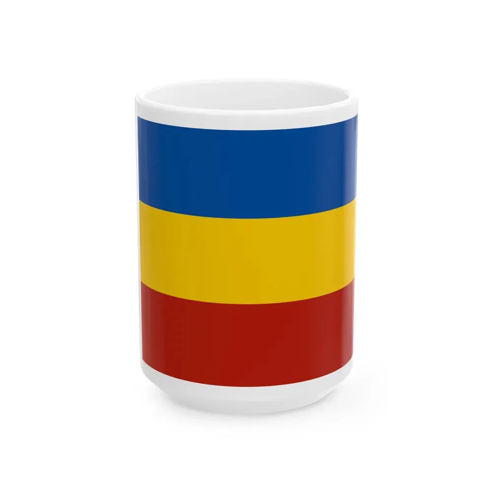 Flag of Rostov Oblast Russia - White Coffee Mug 15oz - Go Mug Yourself