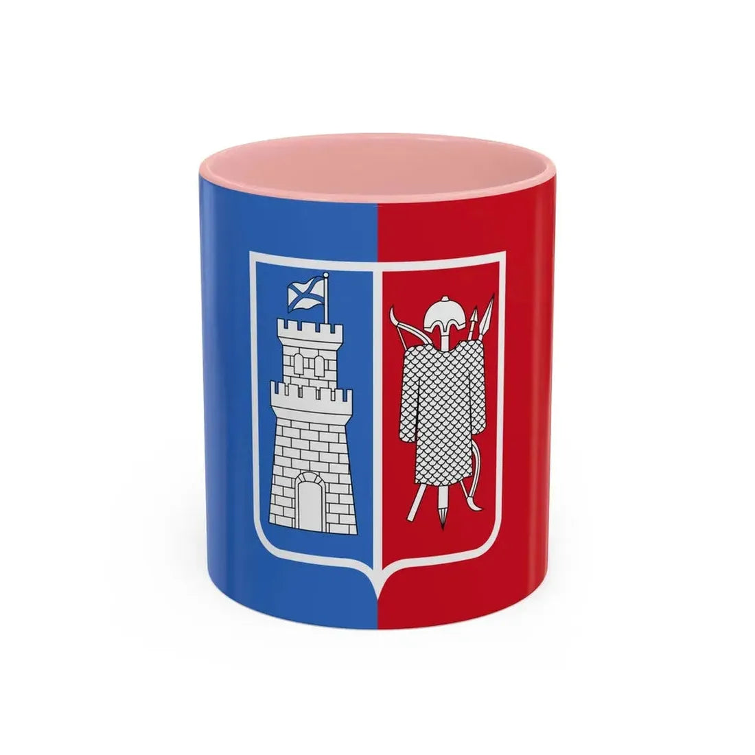 Flag of Rostov on Don Russia - Accent Coffee Mug 11oz Pink - Go Mug Yourself